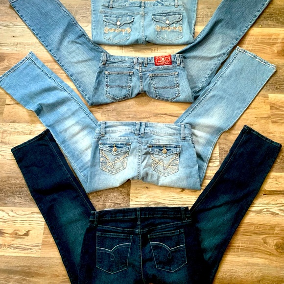 Lot of 4 pairs of size 8 jeans - Picture 1 of 2